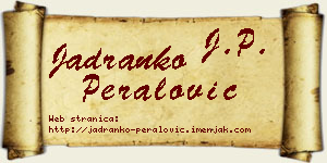 Jadranko Peralović vizit kartica